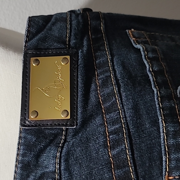 COPY - BABY PHAT BOOTCUT VINTAGE 90's HIP HOP Y2K DARK WASH DENIM BLUE JEANS JU… - Picture 4 of 16